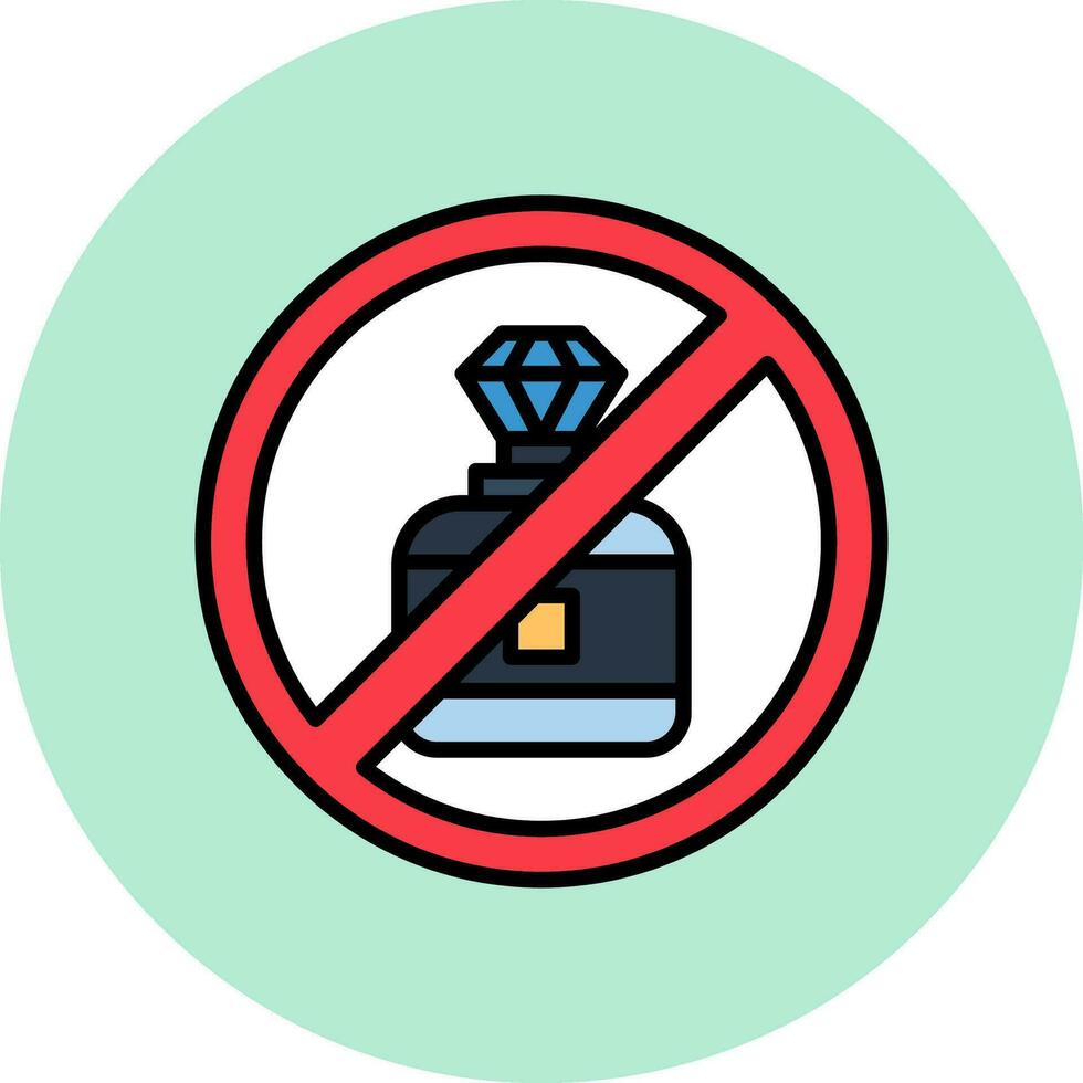 No Perfume Vector Icon