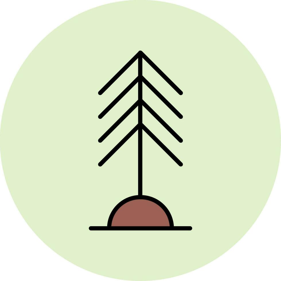 icono de vector de árbol de pino