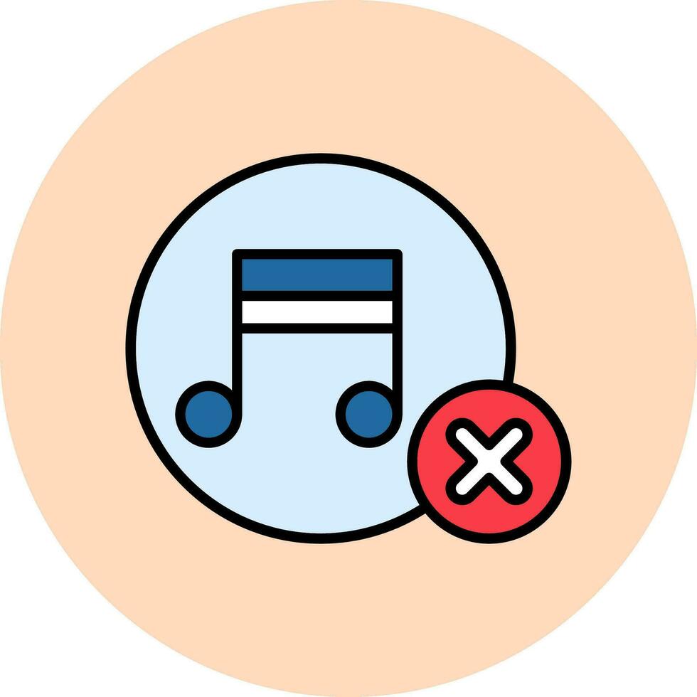 sin icono de vector de música