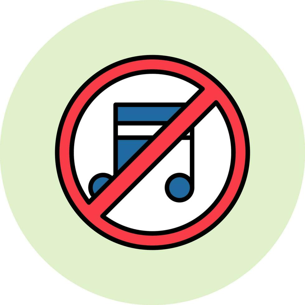 No Music Vector Icon