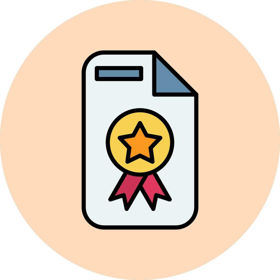 icono de vector de certificado