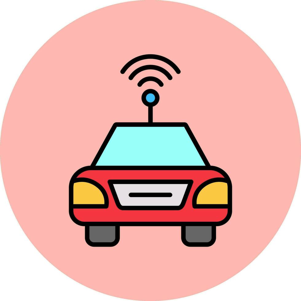 Autonomous Car Vector Icon