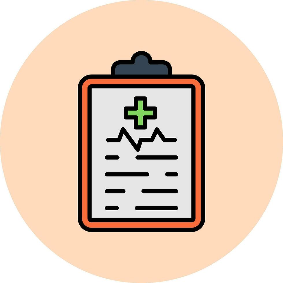 icono de vector de informe médico