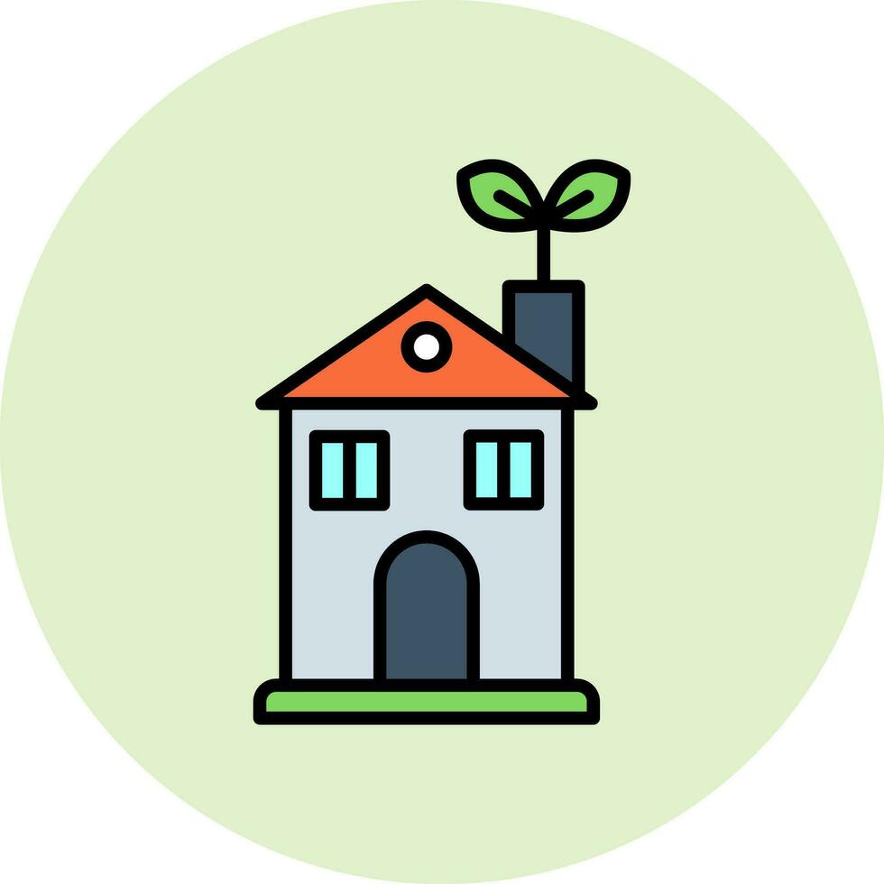 Eco House Vector Icon