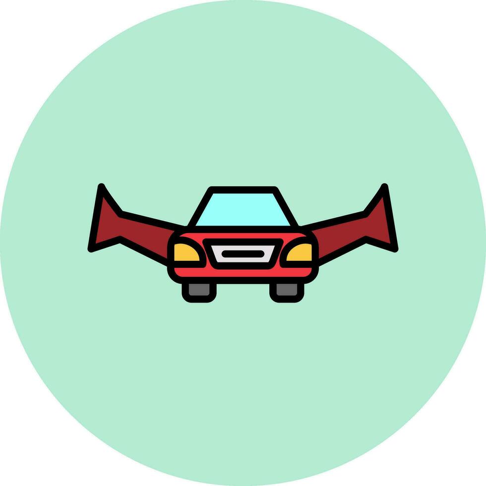 Flying Car Vector Icon