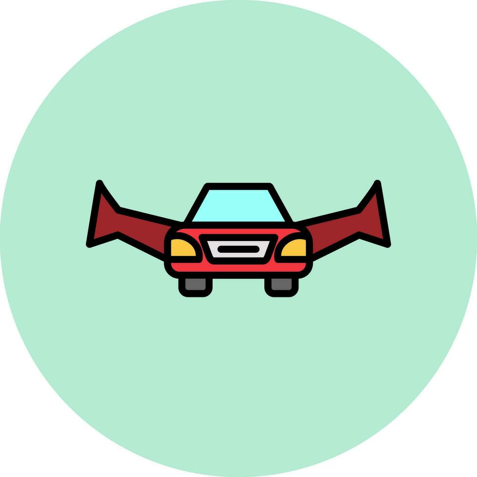 icono de vector de coche volador