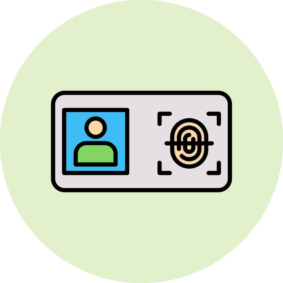 Biometric Identification Vector Icon