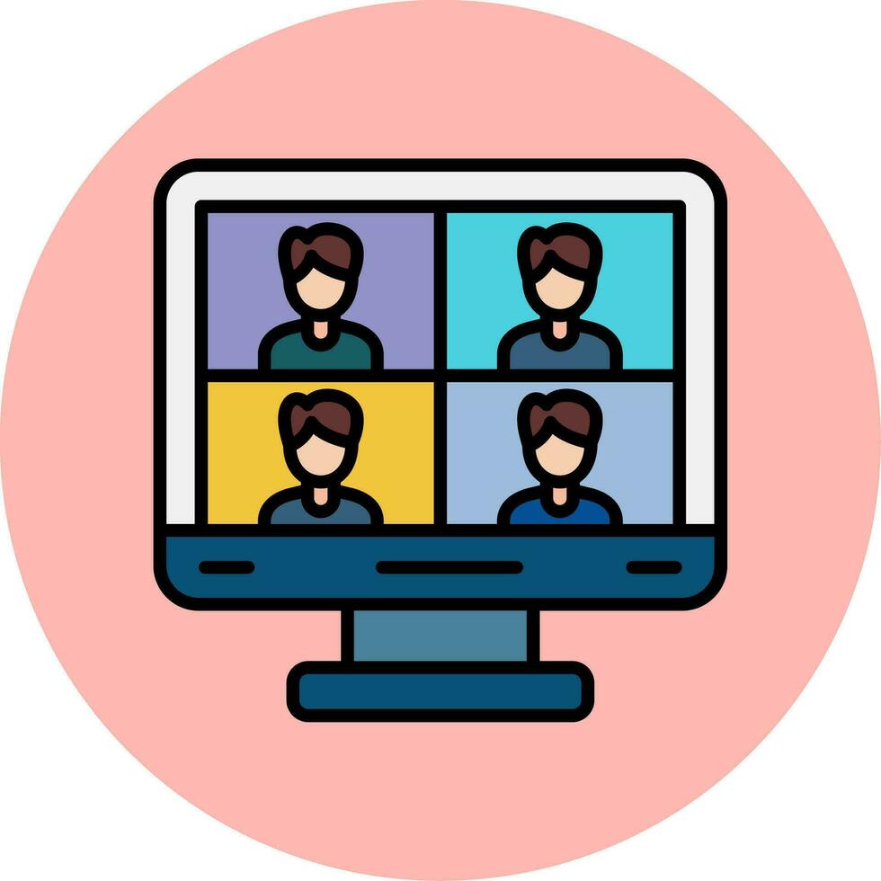 Video Conference Vector Icon