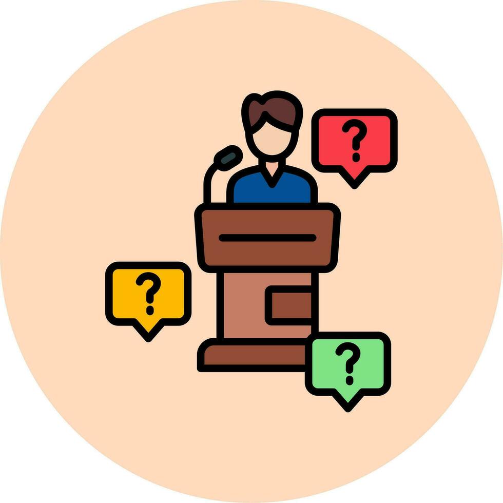 Press Conference Vector Icon