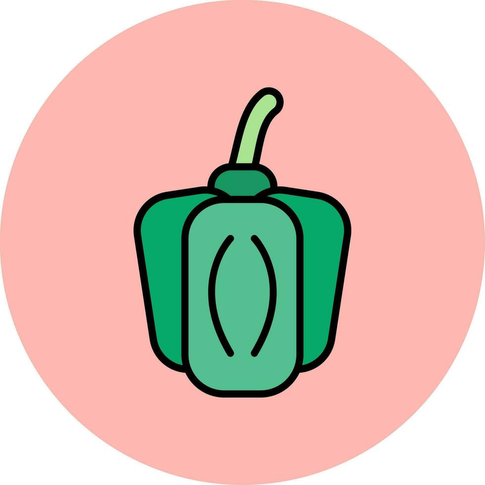 Green Pepper Vector Icon