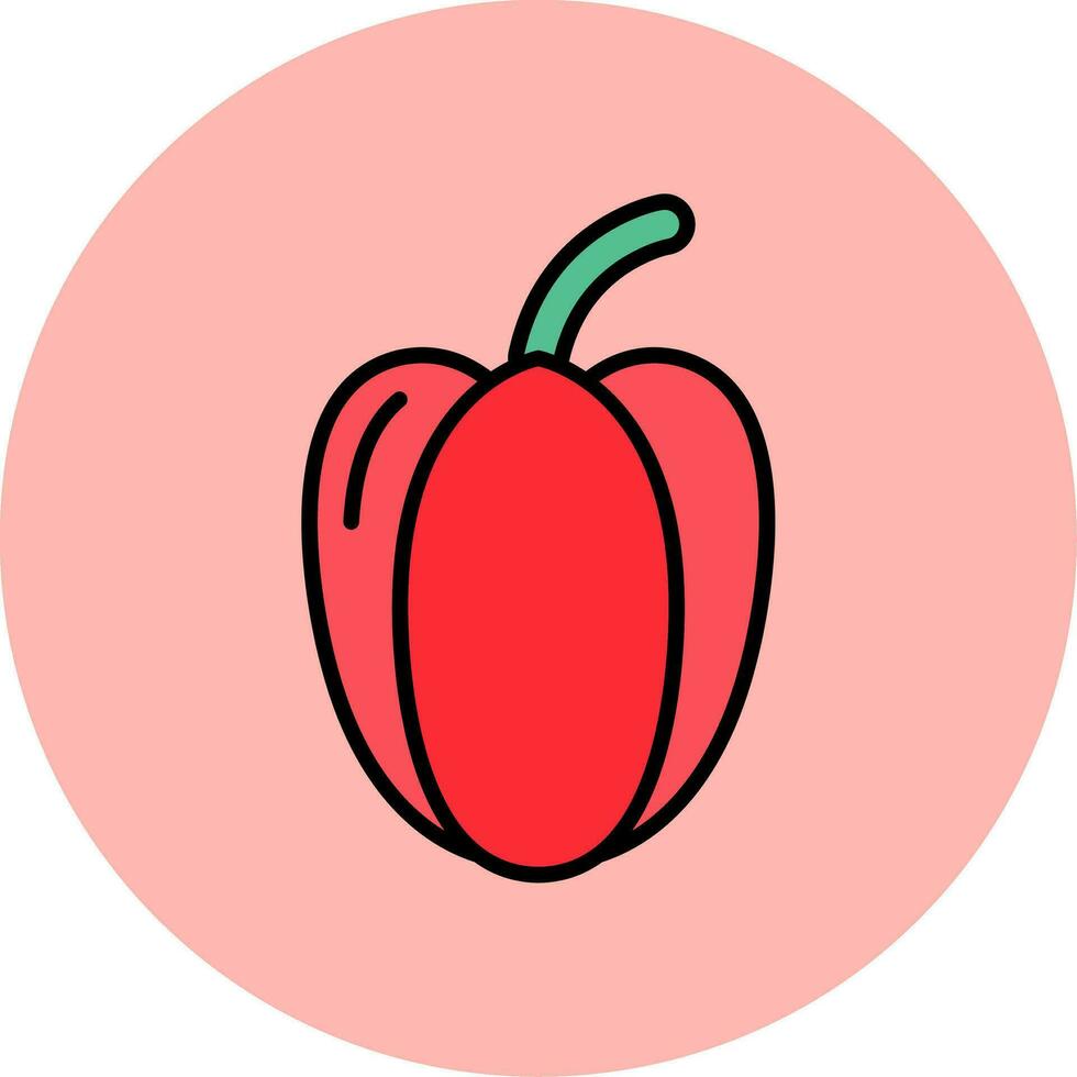 icono de vector de pimiento rojo