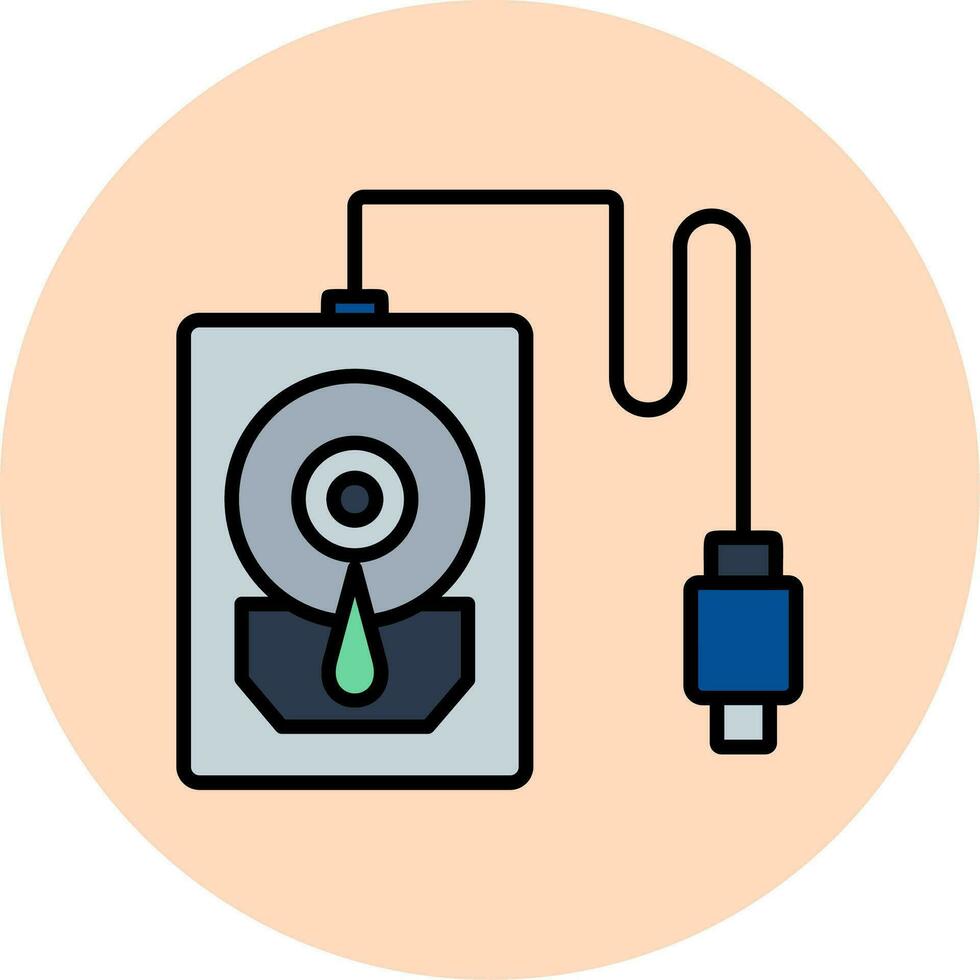 icono de vector de disco duro