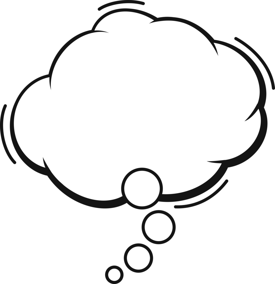 Speech bubble doodle hand drawn png