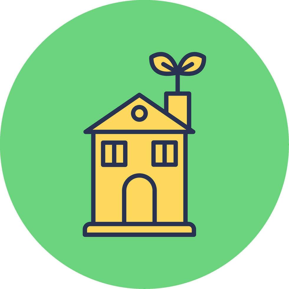 Eco House Vector Icon