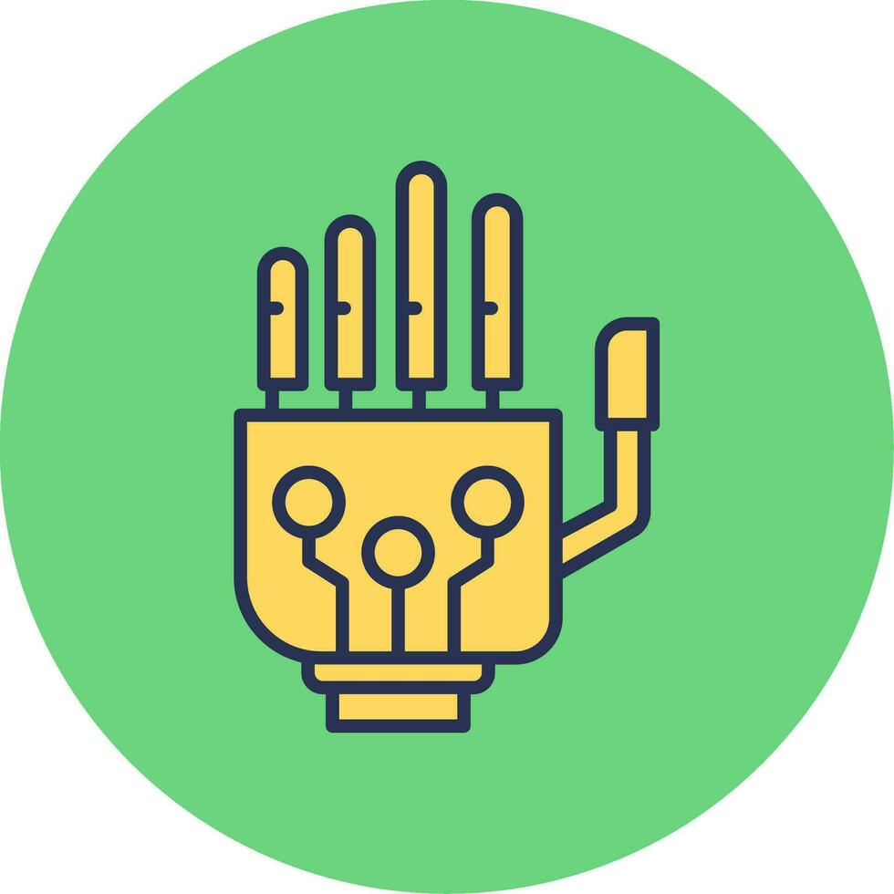 robótico mano vector icono