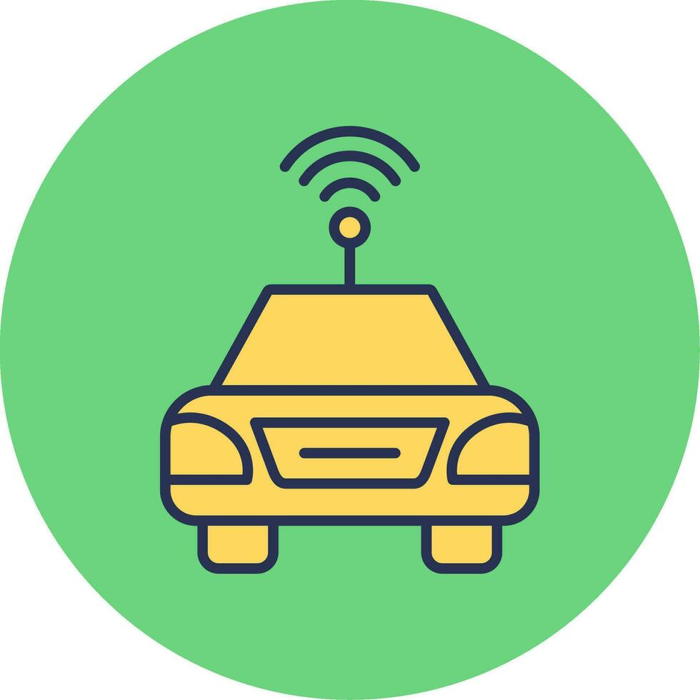 Autonomous Car Vector Icon