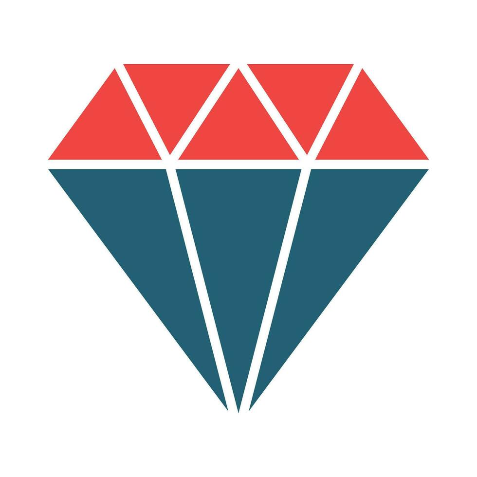 Diamond Vector Glyph Two Color Icon For Personal And Commercial Use.