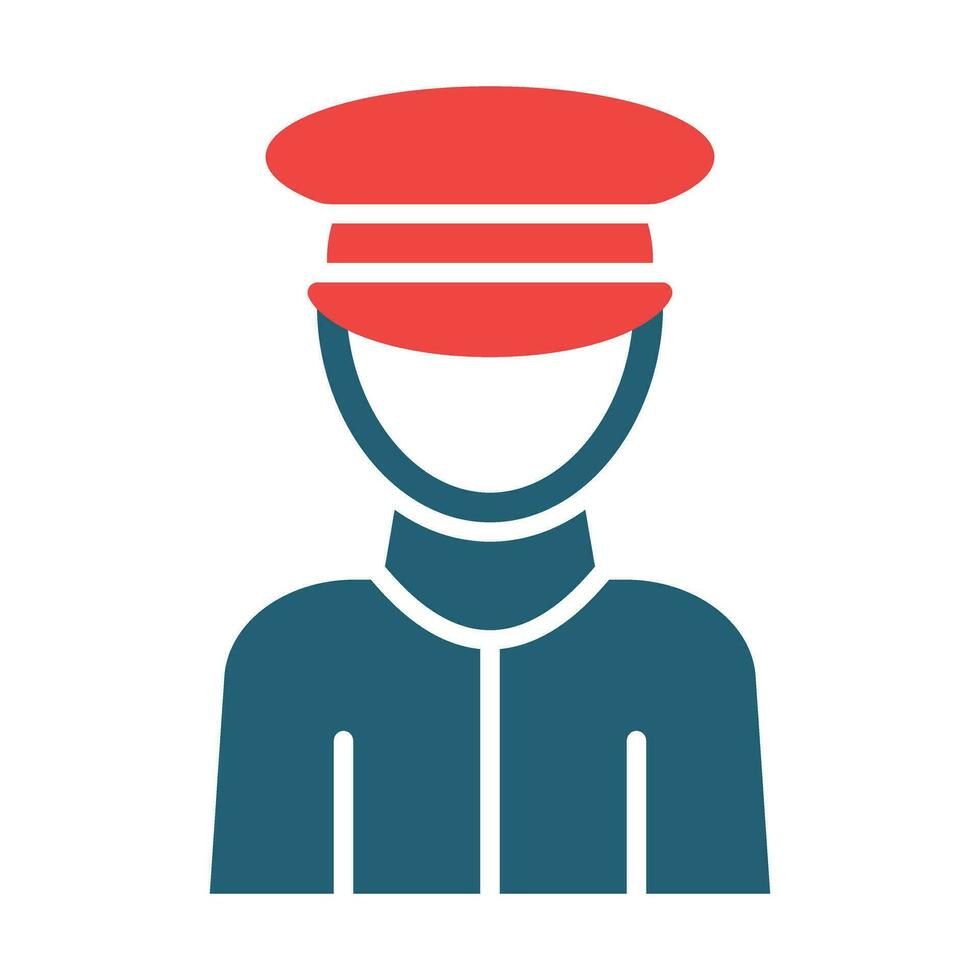Postman Vector Glyph Two Color Icon For Personal And Commercial Use.