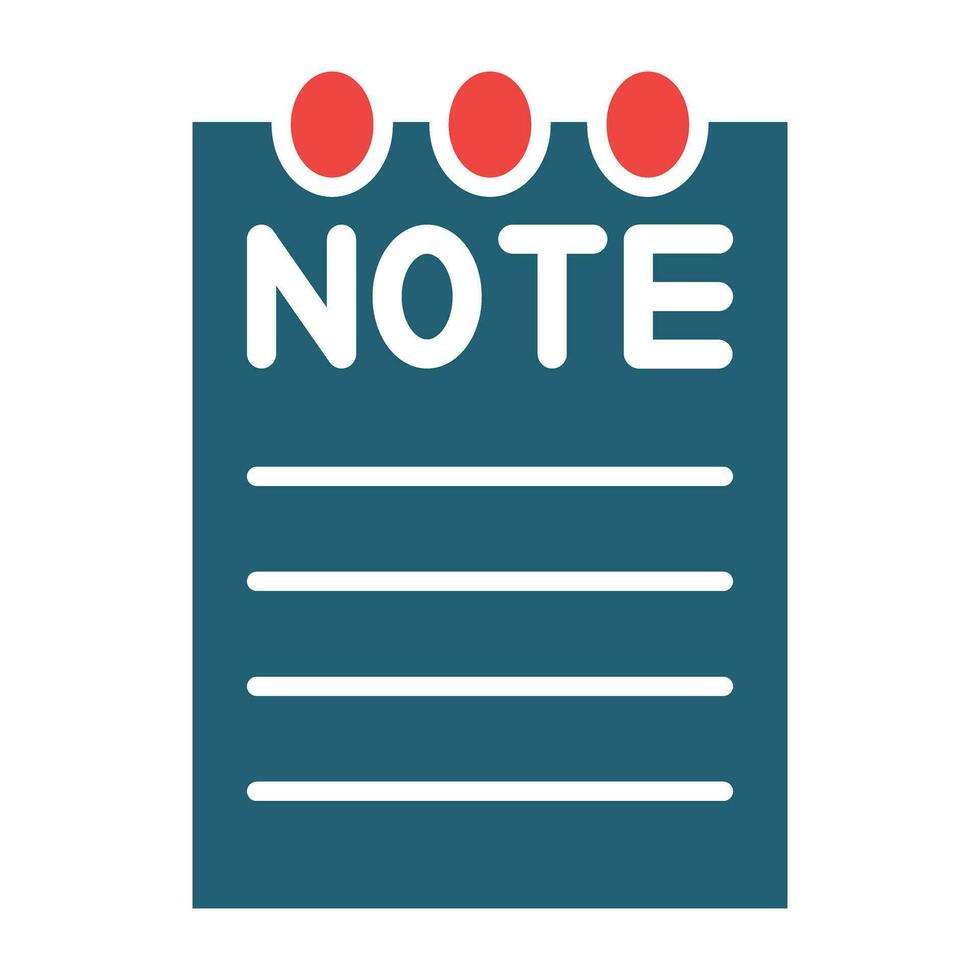 Paper Note Vector Glyph Two Color Icon For Personal And Commercial Use.