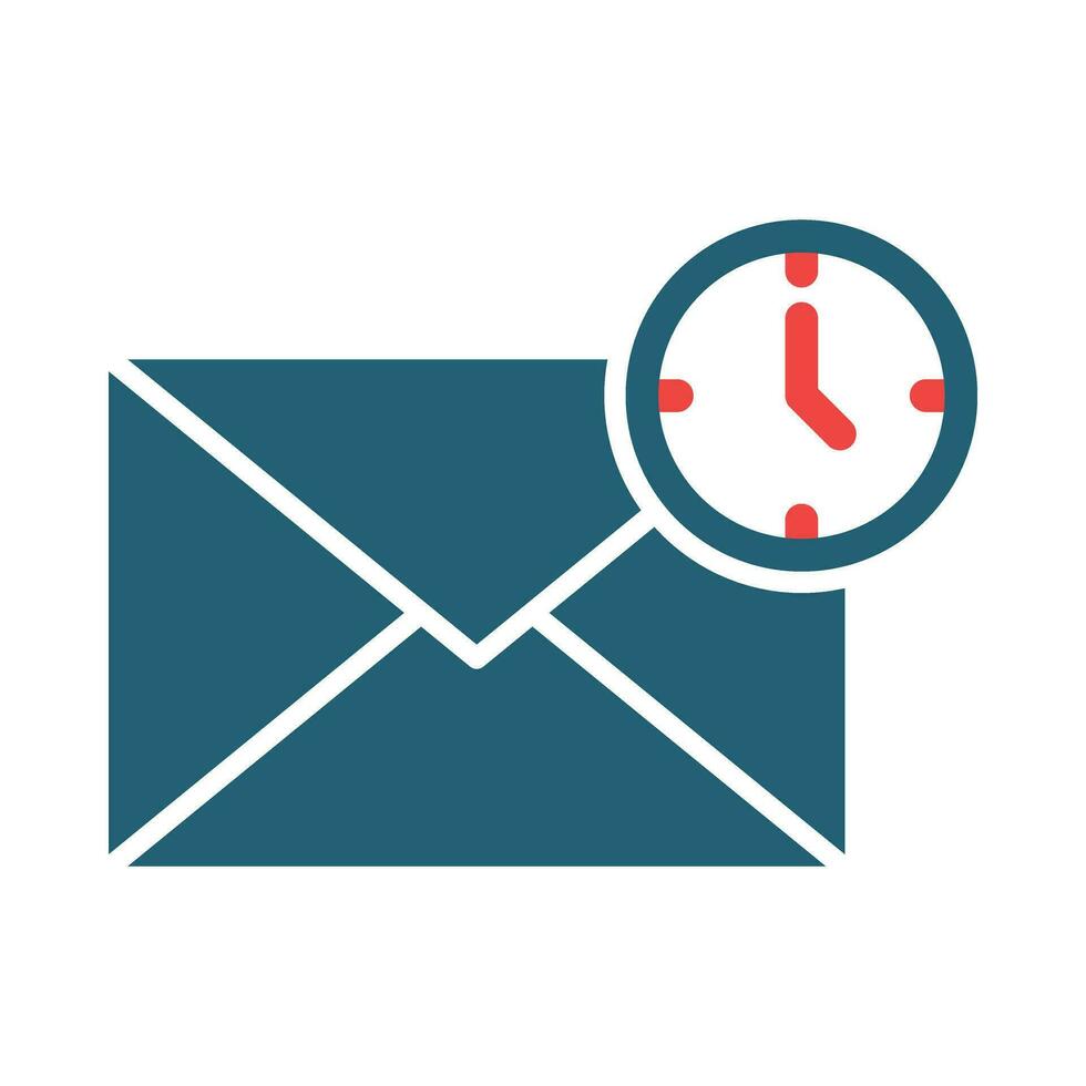 Express Mail Vector Glyph Two Color Icon For Personal And Commercial Use.