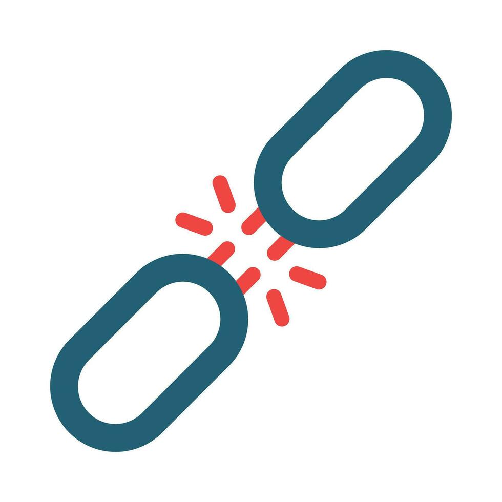 Disconnected Vector Glyph Two Color Icon For Personal And Commercial Use.