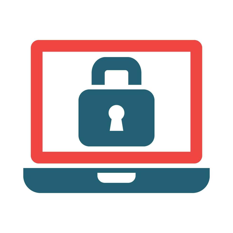 Online Security Vector Glyph Two Color Icon For Personal And Commercial Use.