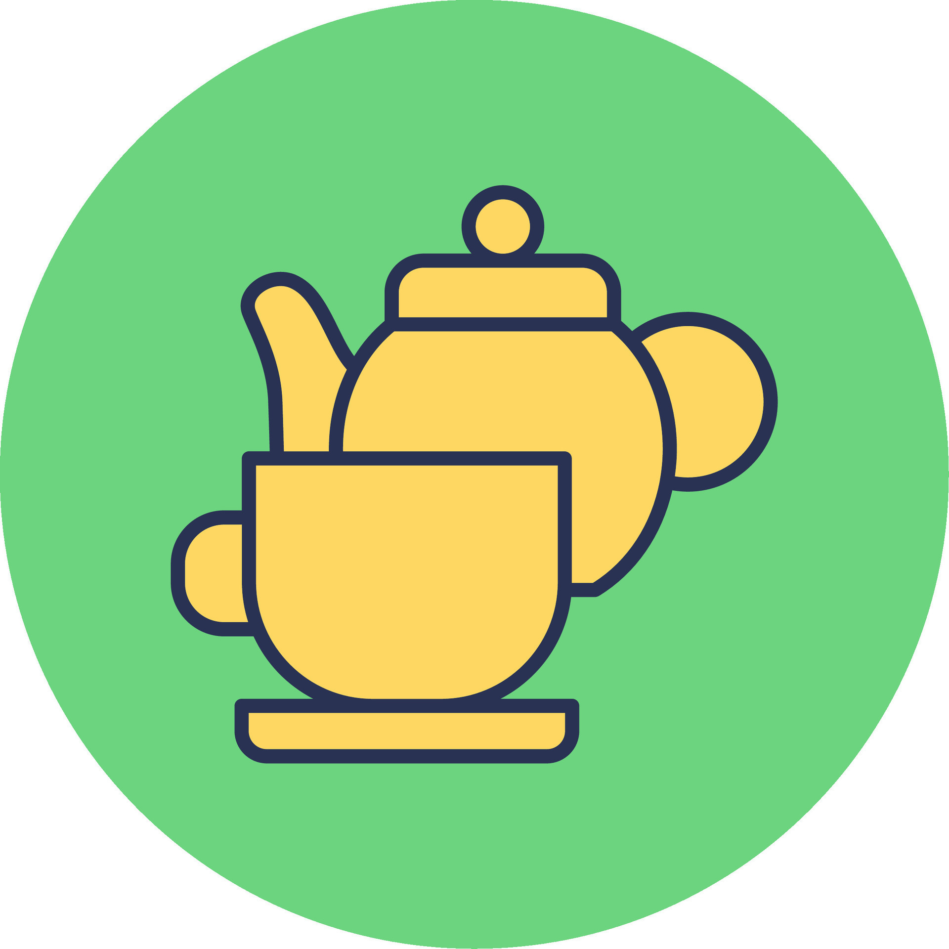 Tea Set Vector Icon 32723149 Vector Art at Vecteezy