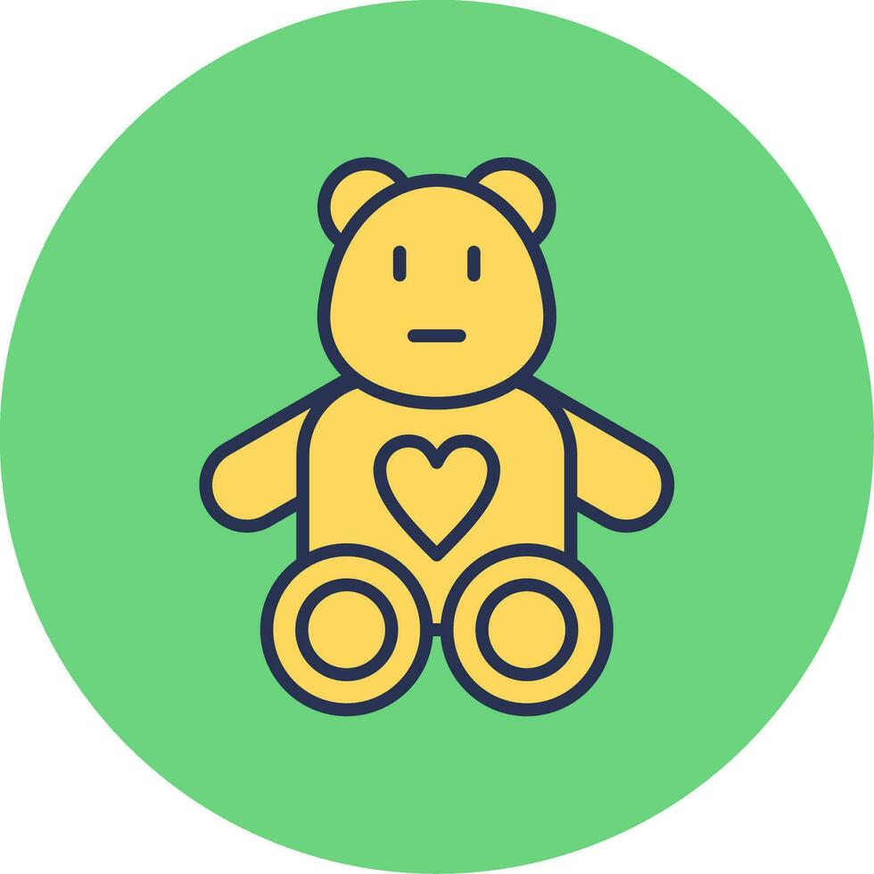 icono de vector de oso de peluche