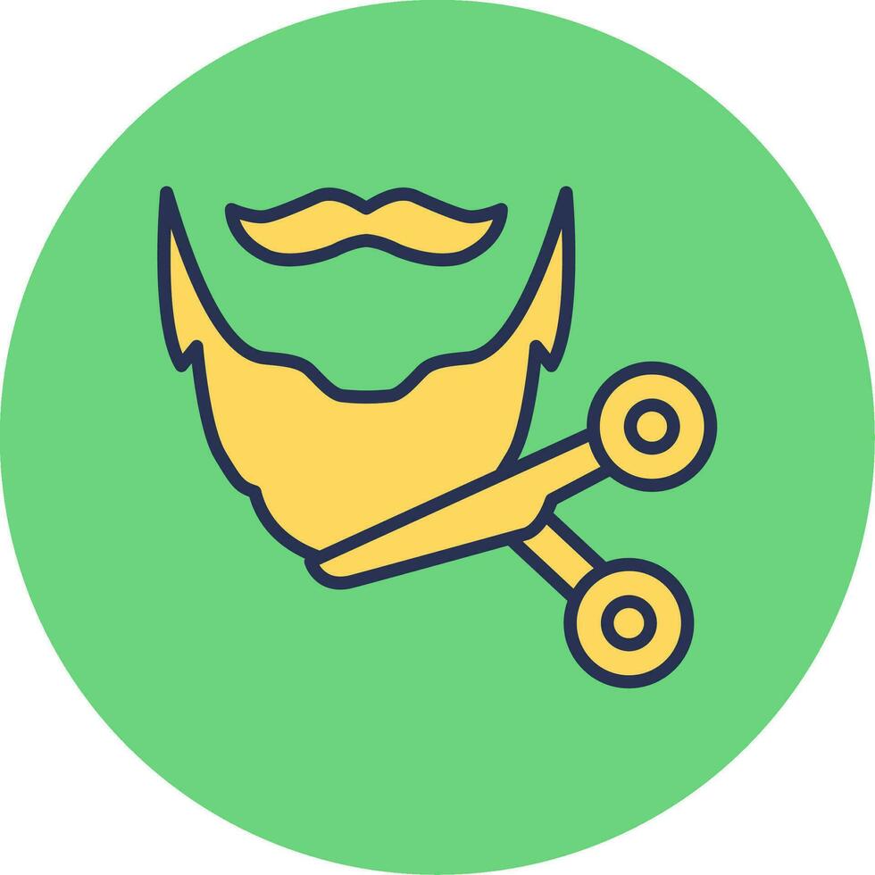 Beard Trimming Vector Icon