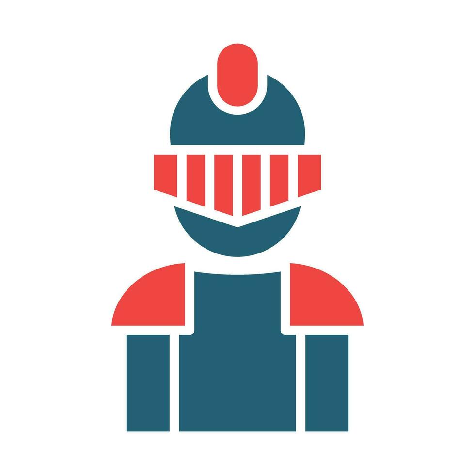Knight Vector Glyph Two Color Icon For Personal And Commercial Use.
