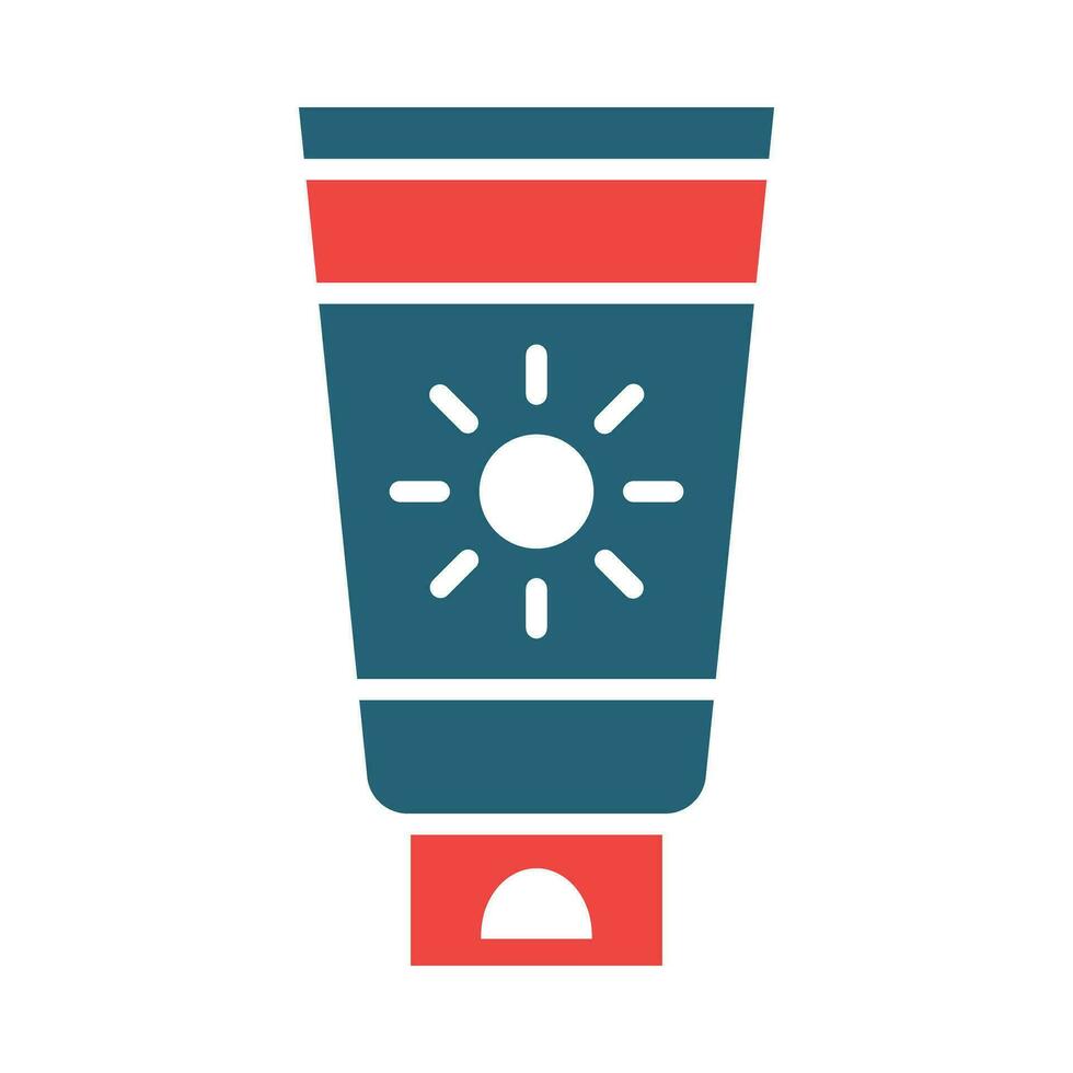 Sunscreen Vector Glyph Two Color Icon For Personal And Commercial Use.