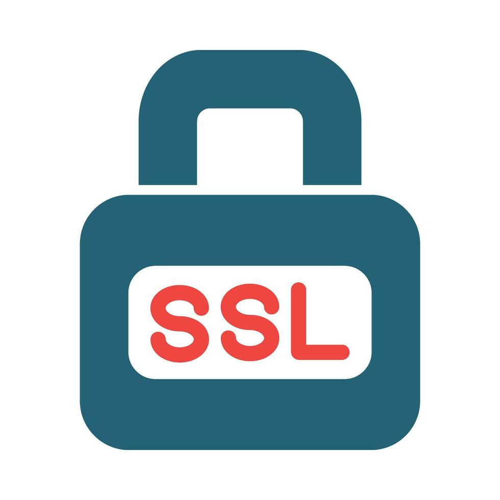 SSL Vector Glyph Two Color Icon For Personal And Commercial Use.