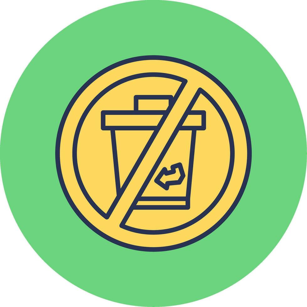 No desechable vector icono