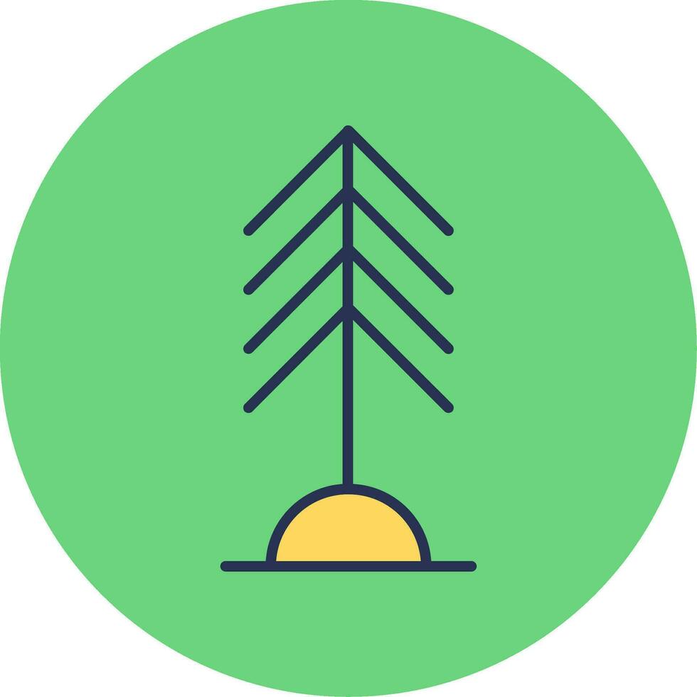 icono de vector de árbol de pino