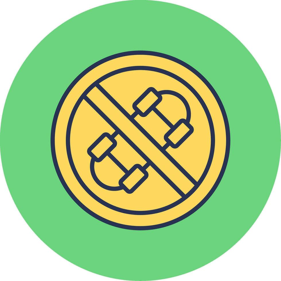 No Skateboard Vector Icon