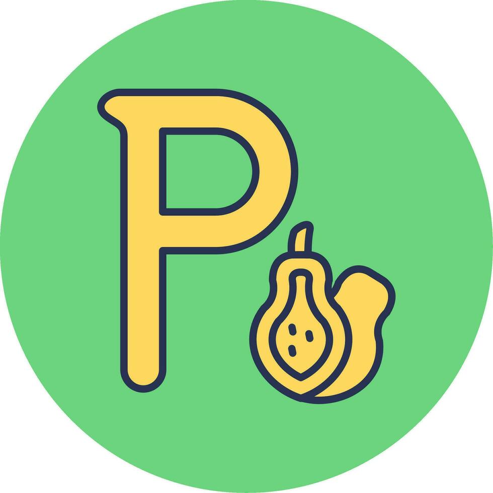 Small P Vector Icon