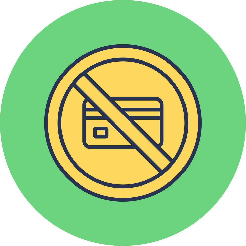 No Credit Card Vector Icon