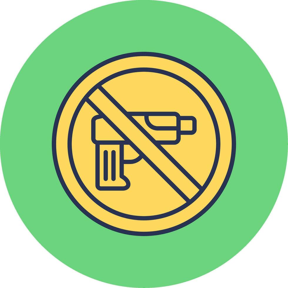 No Weapons Vector Icon