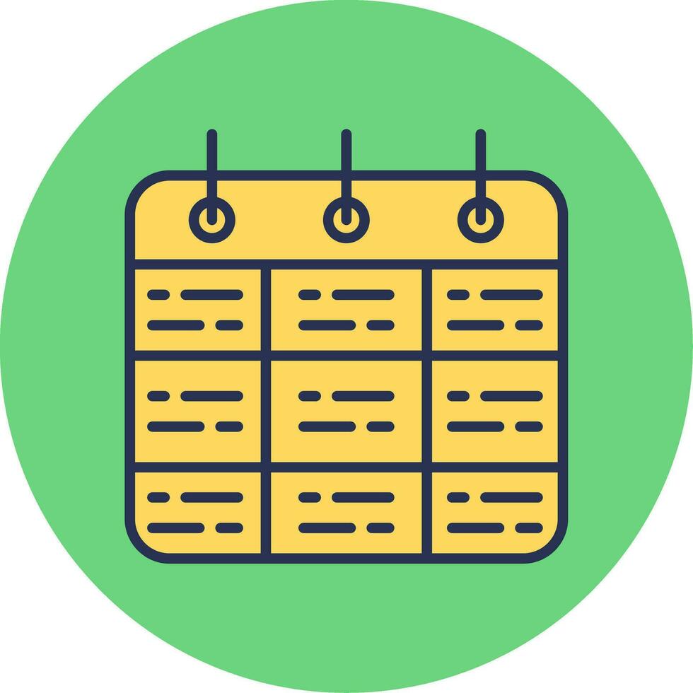 Timetable Vector Icon