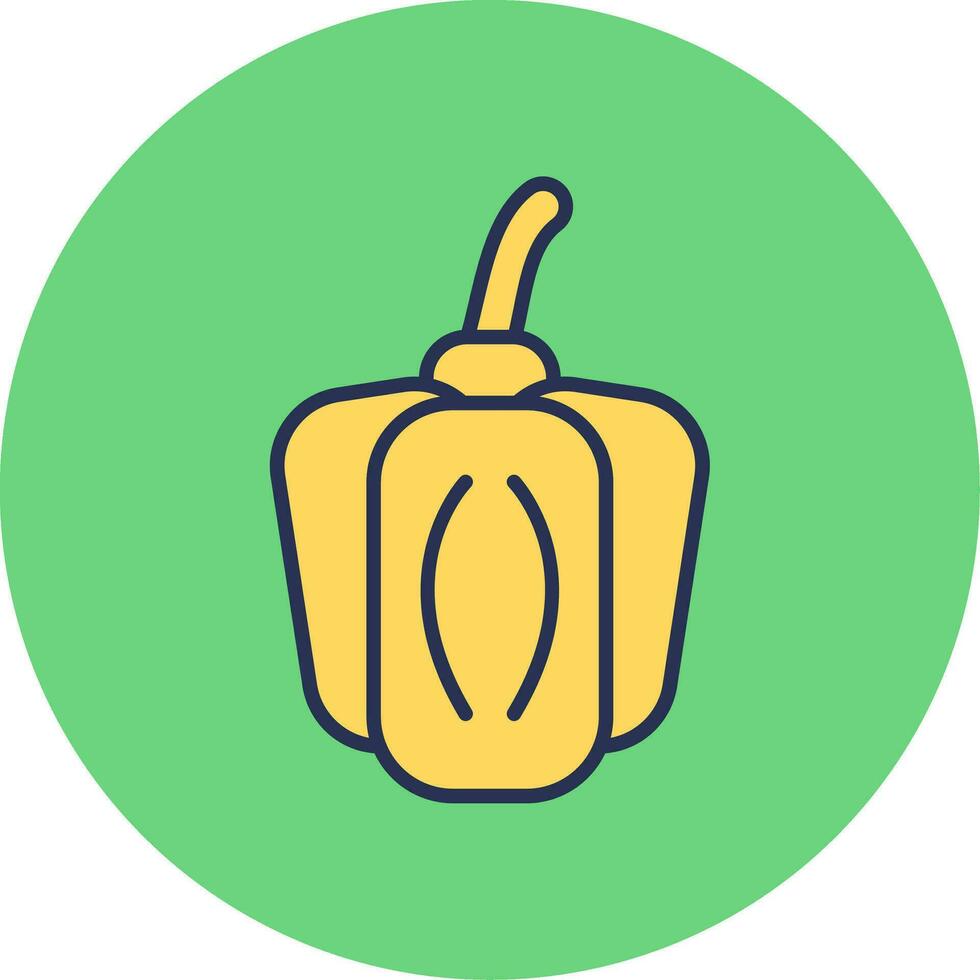 Green Pepper Vector Icon