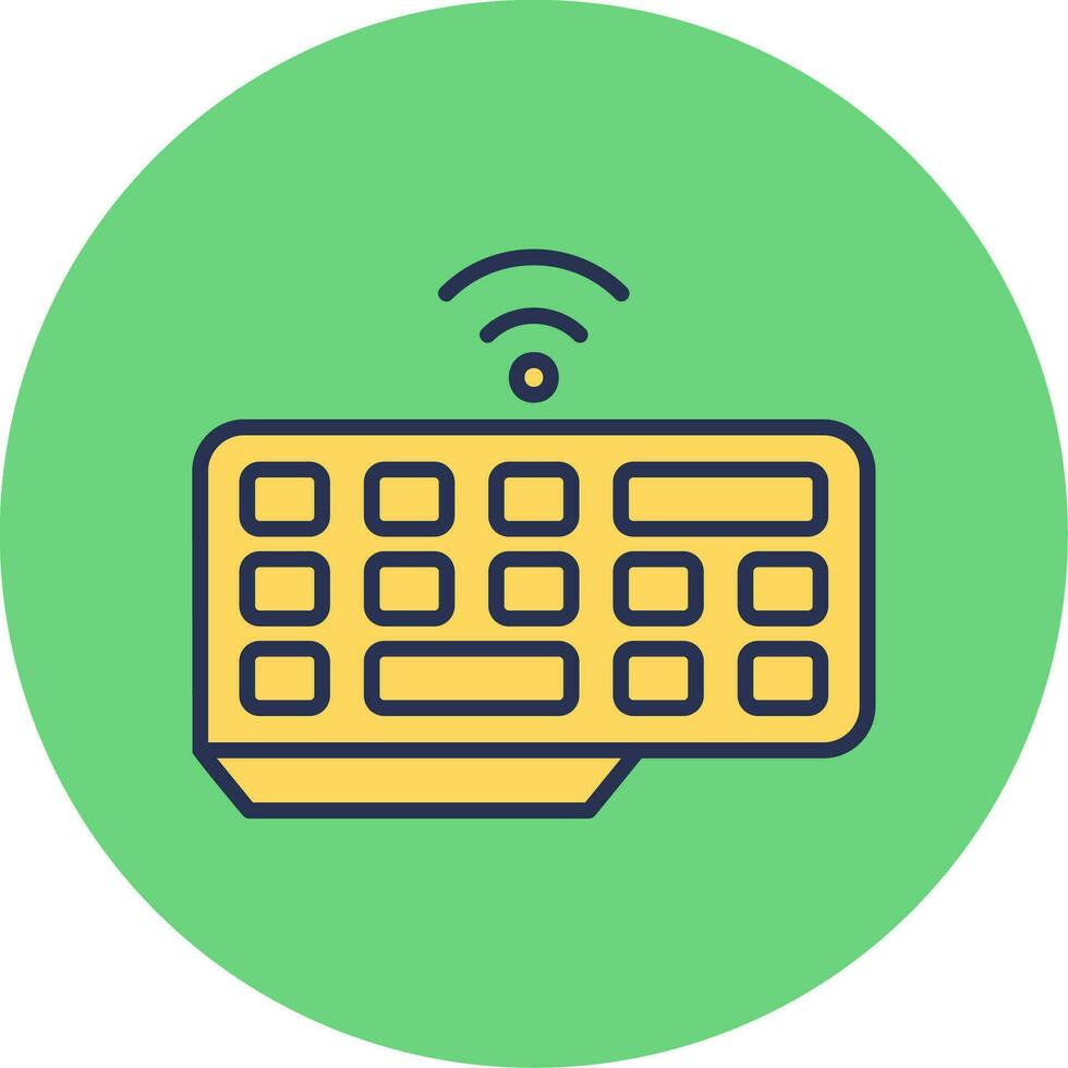 Wireless Keyboard Vector Icon