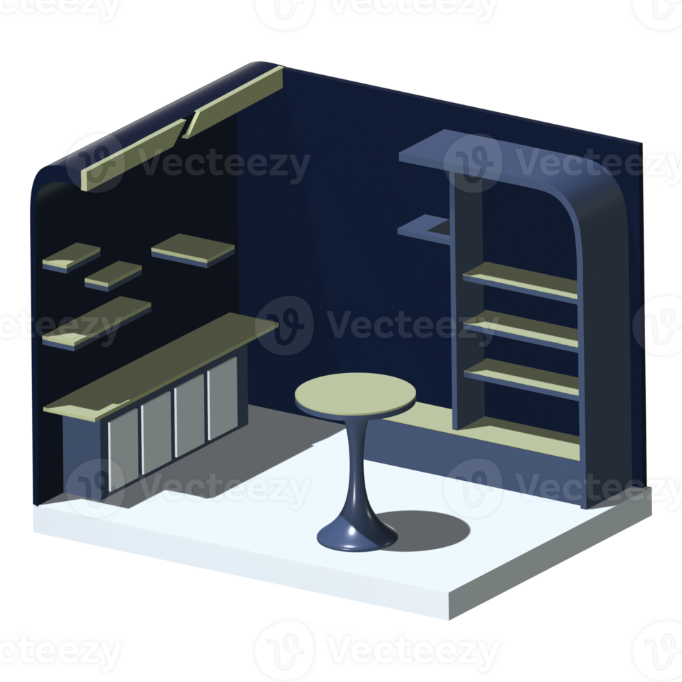 This minimalist 3d booth is perfect for a high end fashion boutique. It is modern and stylish, and will make your store look its best png