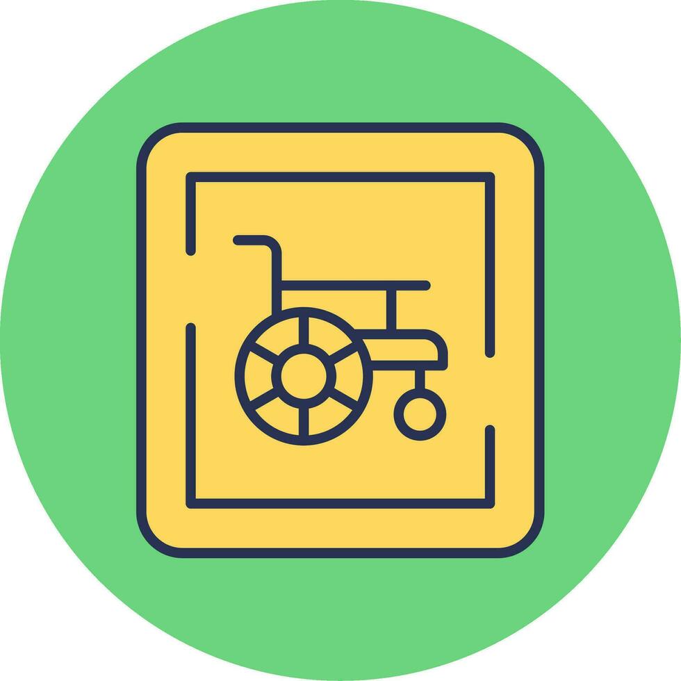 Wheelchair Sign Vector Icon