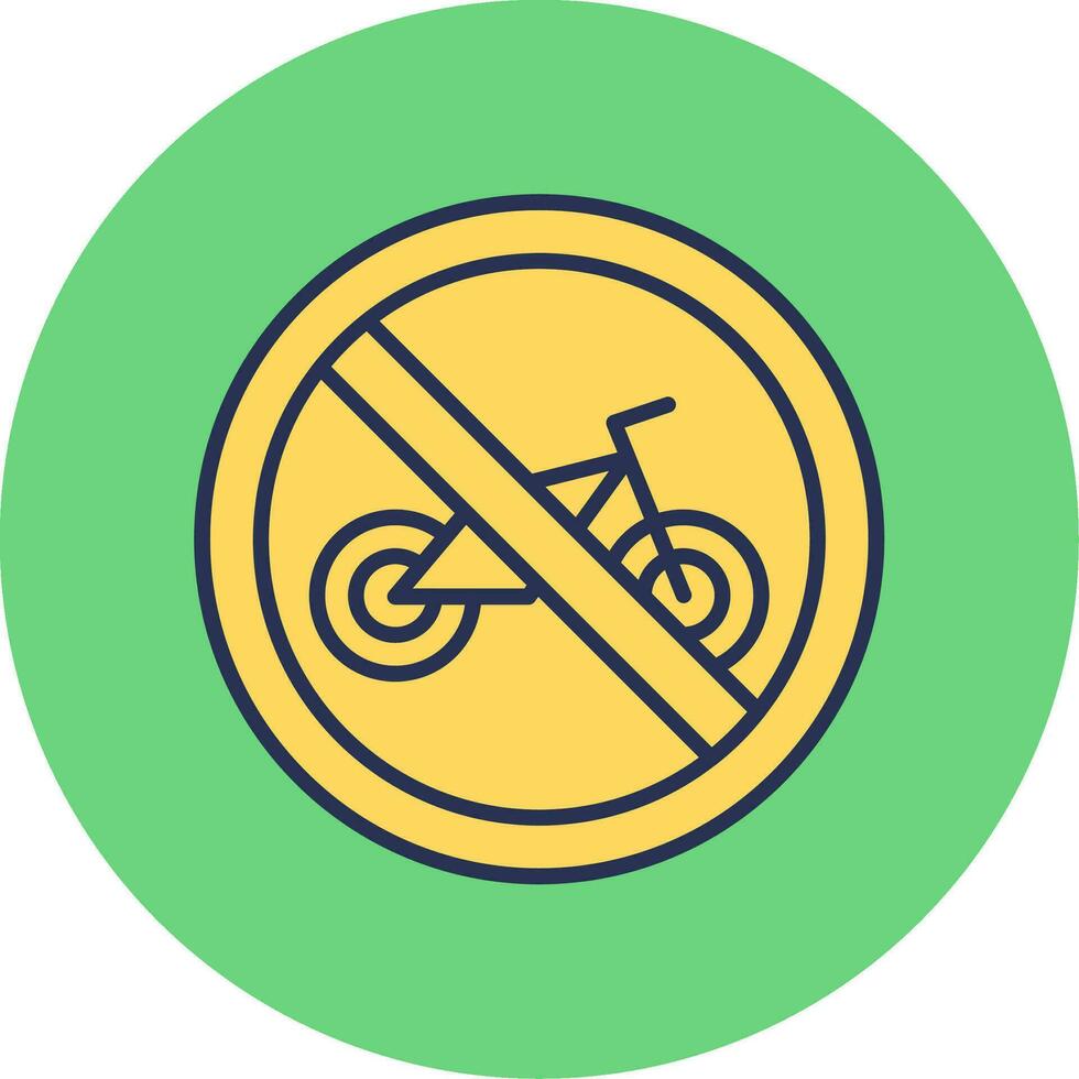 No Bicycle Vector Icon