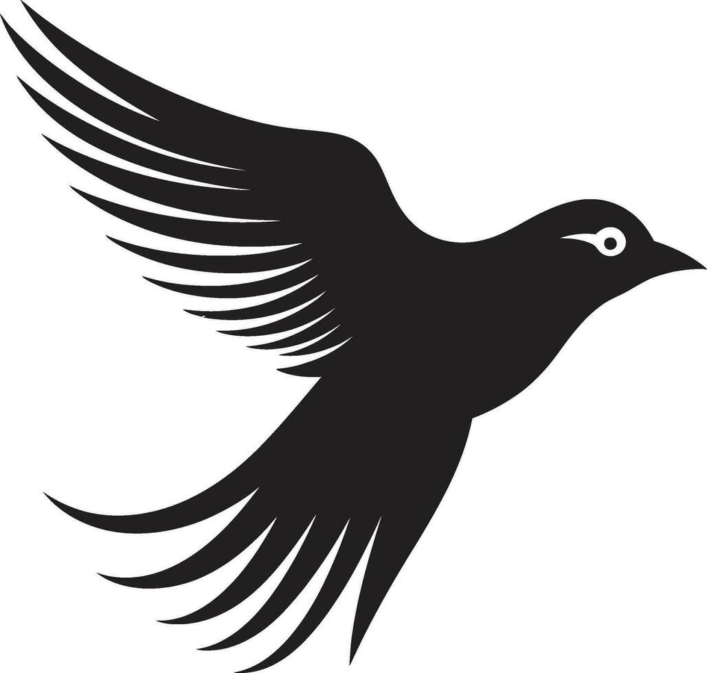 Soaring Seagull Design Graceful Pigeon Symbol vector