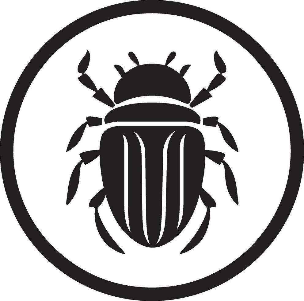 Beetle Head Monogram Beetle Crown Design vector