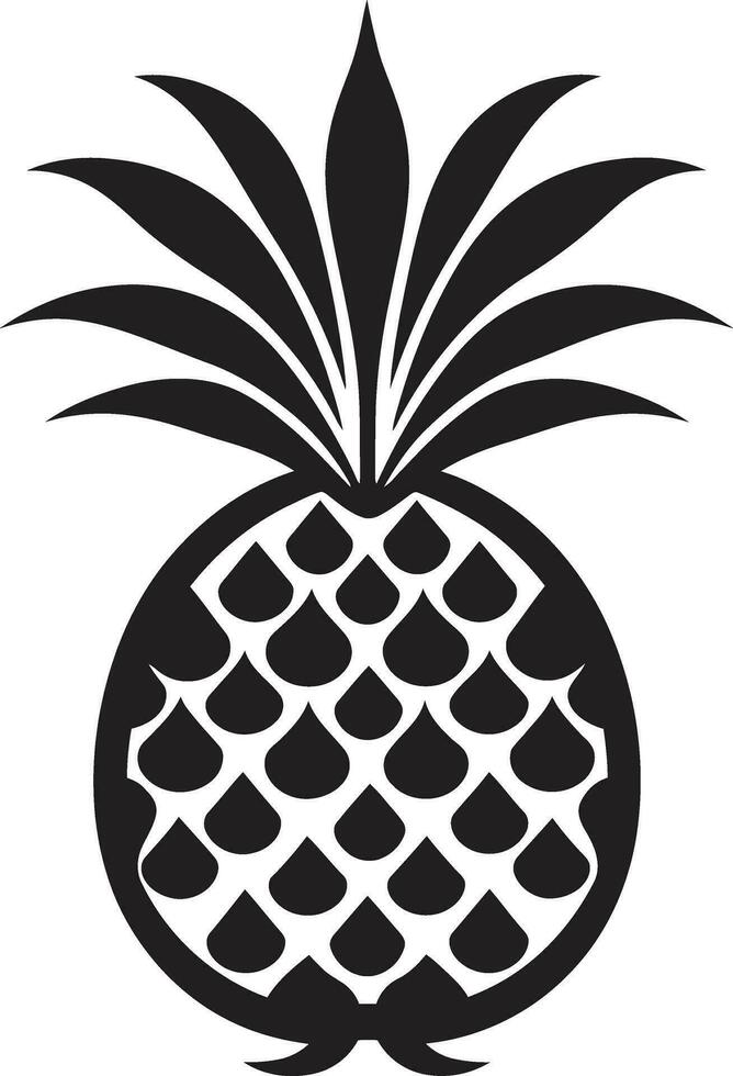 Shadowed Pineapple Symbolism Artistic Pineapple Badge vector