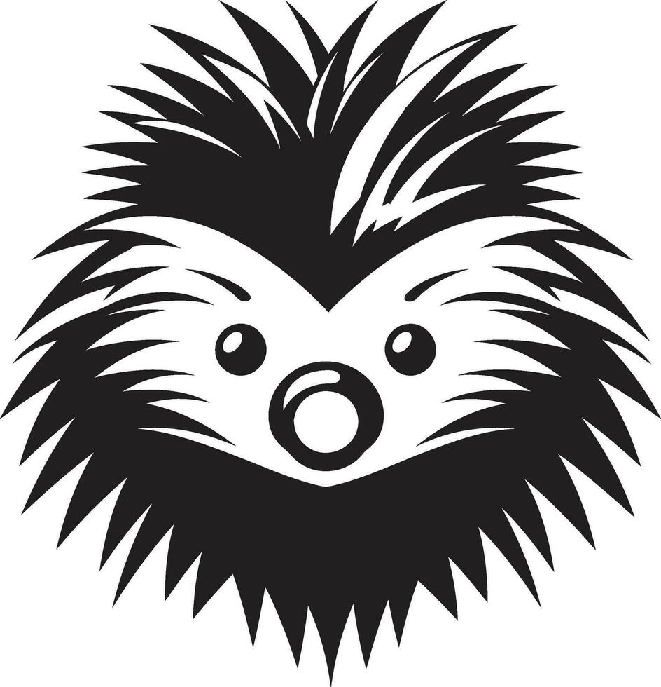 Porcupine Spike Luxury Crest Porcupine Quill Premium Badge vector