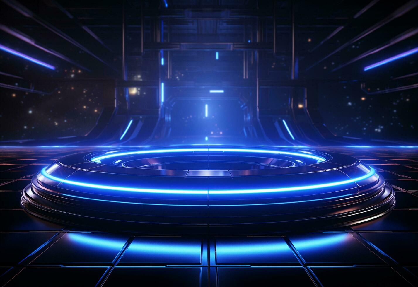 Ai Generated Neon illuminated futuristic backdrop realistic image, ultra hd, high design very detailed photo