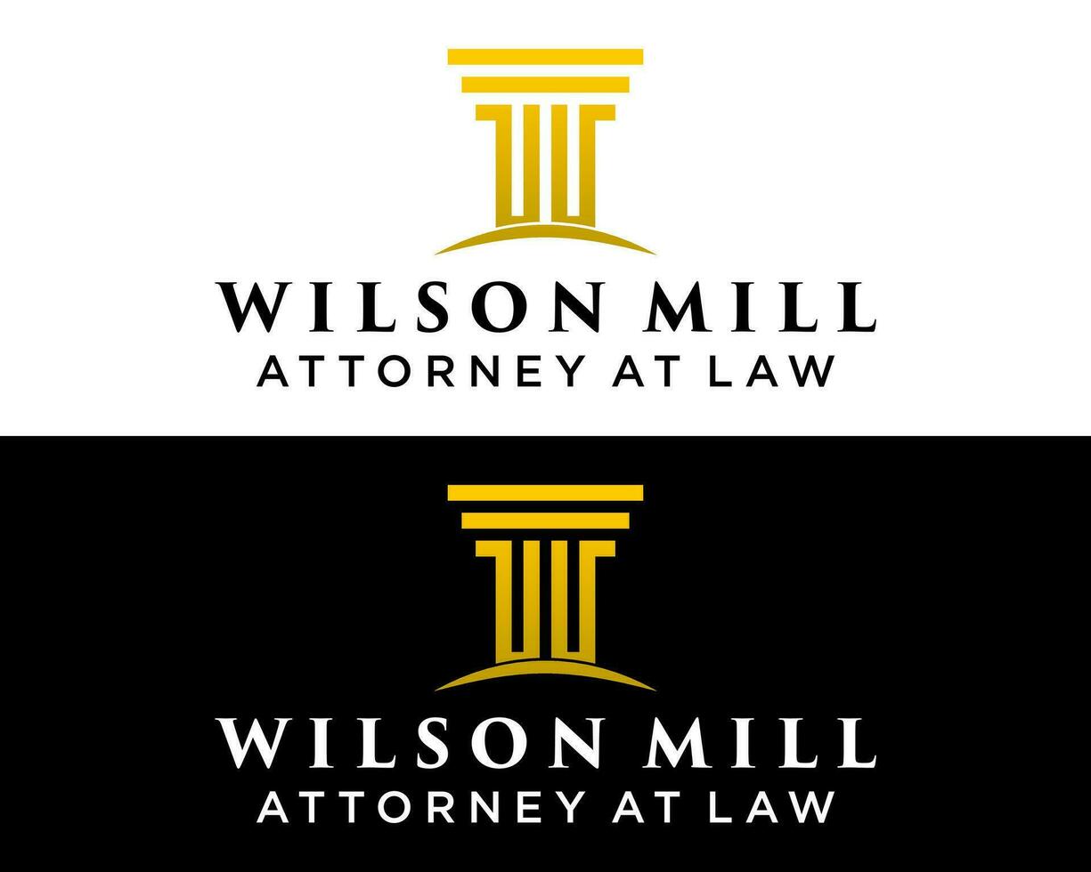 WM letters monogram attorney law logo design. vector